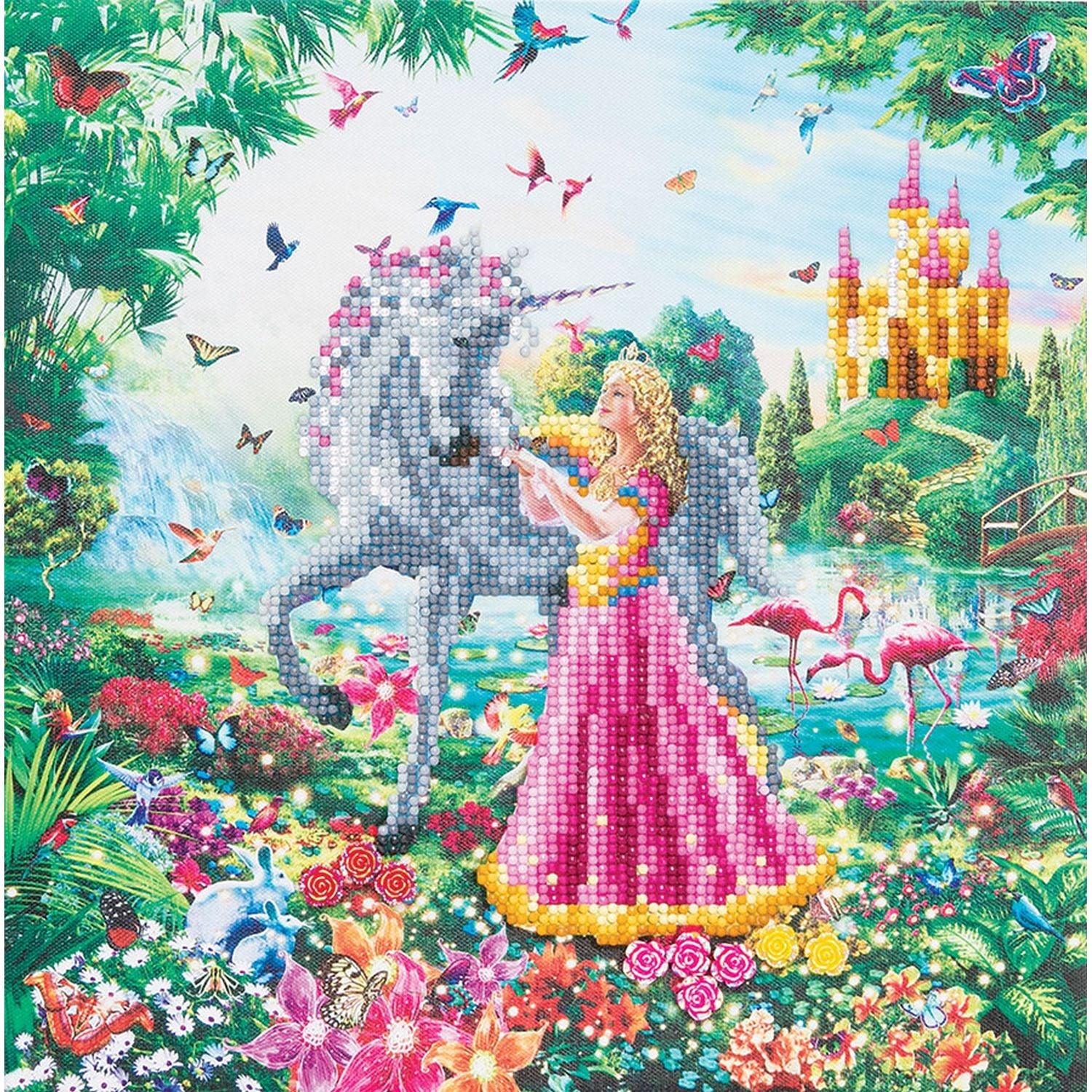 Crystal Art - CA Kit (Medium) - The Princess and The Unicorn