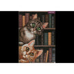 Crystal Art - CA Notebook - Chats dans la bibliothèque