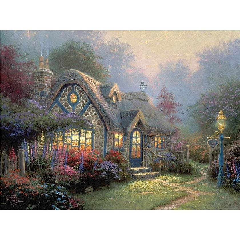 Crystal Art - CA PBN (Large) - Lamplight Cottage (Kinkade)