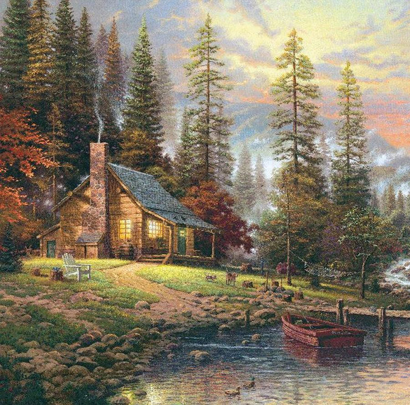 Crystal Art - CA PBN (Medium) - A Peaceful Retreat (Kinkade)
