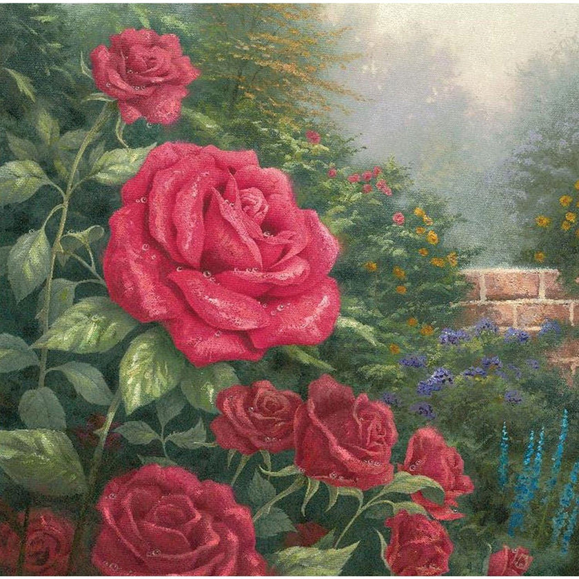 Crystal Art - CA PBN (Medium) - A Perfect Red Rose (Kinkade)