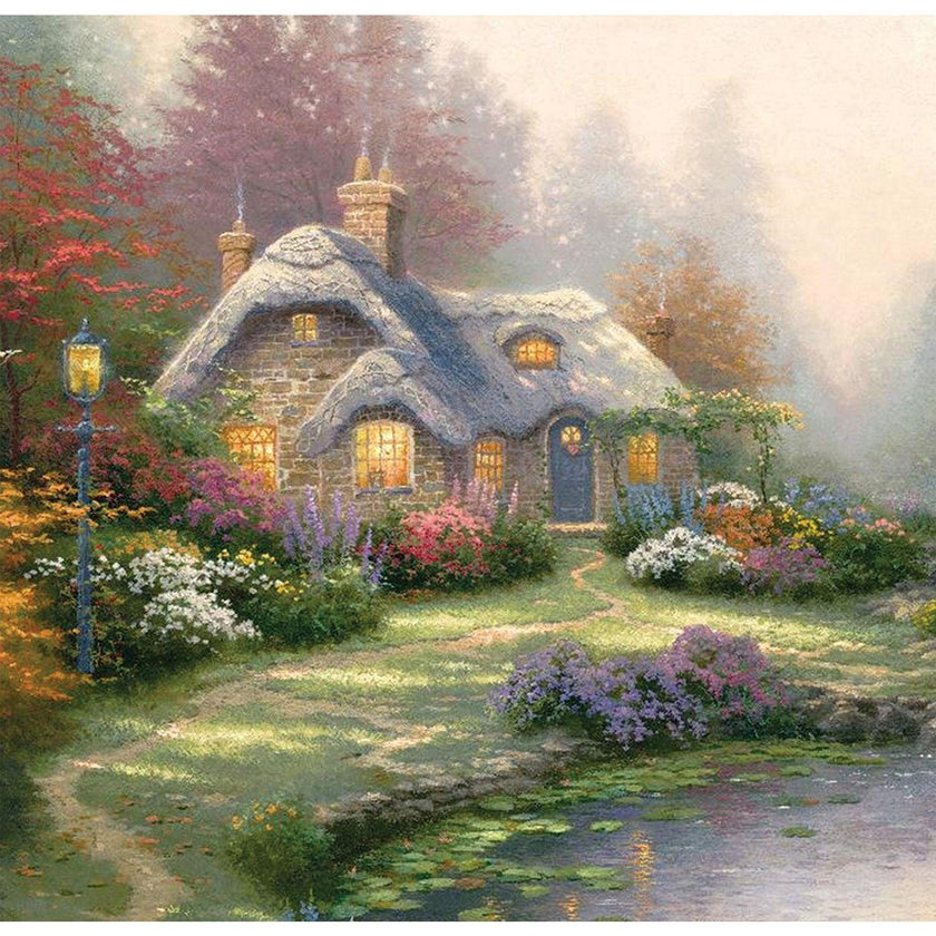 Crystal Art - CA PBN (Medium) - Everett's Cottage (Kinkade)