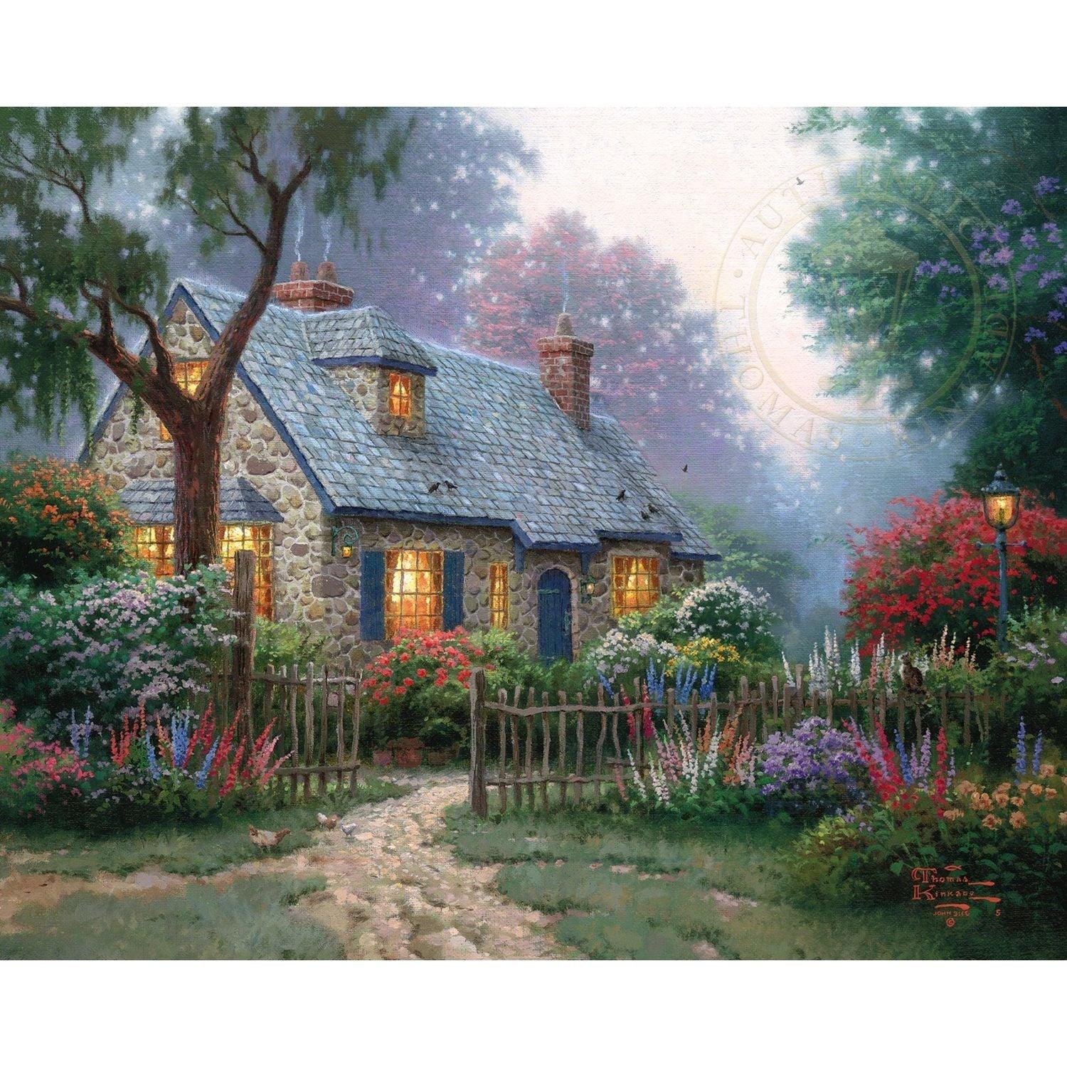 Crystal Art - CA PBN (Moyen) - Foxglove Cottage (Kinkade)