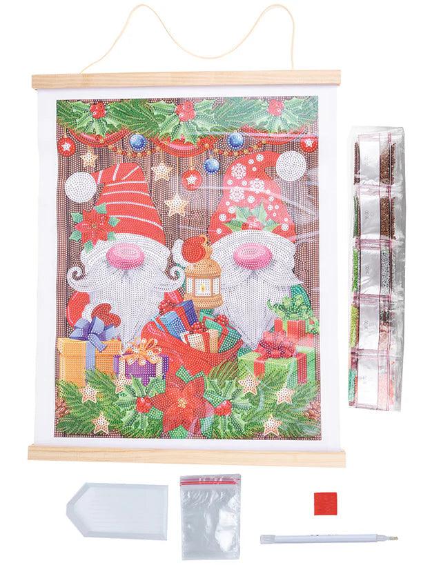 Crystal Art - CA Scroll Kit: Christmas Gnomes