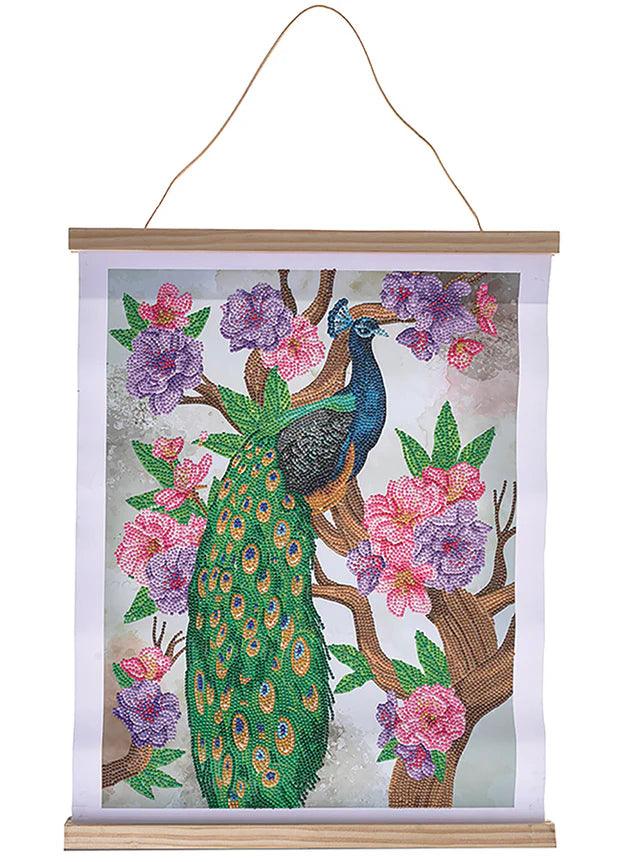 Crystal Art - CA Scroll Kit: Peacock Peony