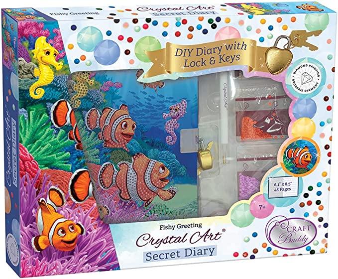 Crystal Art - Journal Secret CA - Carte de vœux poisson
