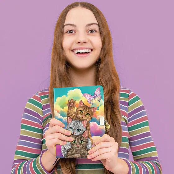 Crystal Art - CA Secret Diary Kit: Kitten Clouds