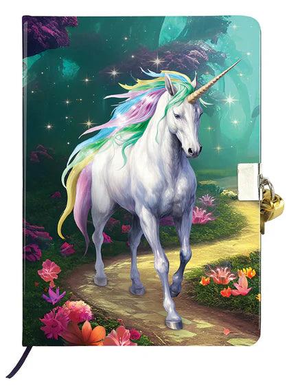 Crystal Art - Kit de journal secret CA : Balade de licorne