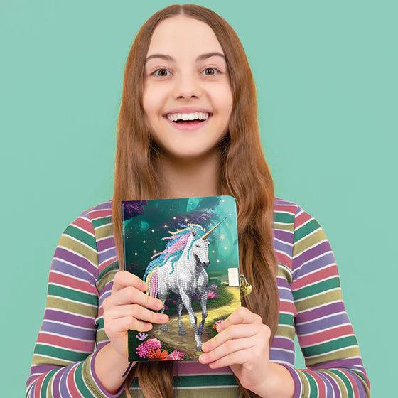 Crystal Art - Kit de journal secret CA : Balade de licorne