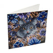 Carte en cristal - Chat et fleurs