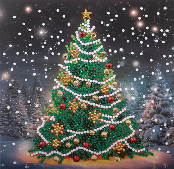Crystal Art - Kit de cartes : Sapin de Noël