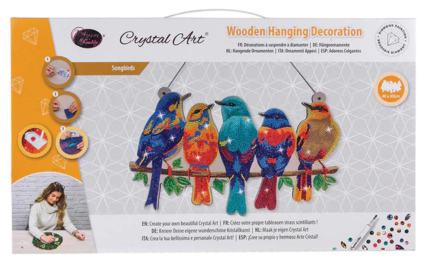 Crystal Art - Deco Kit: Hanging Song Birds