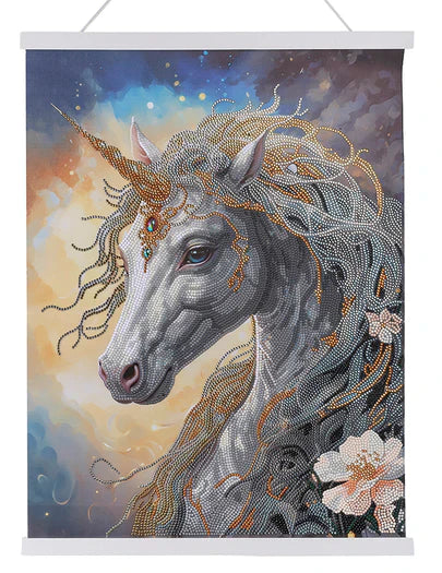 Crystal Art - Kit de création de tableau à décorer : Licorne Cosmique