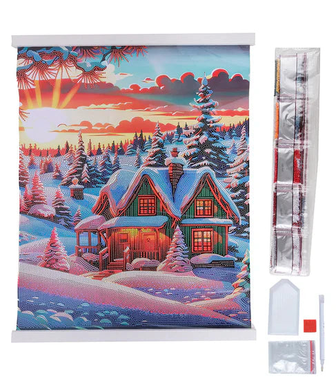 Crystal Art - Scroll Kit: Winter Sunset