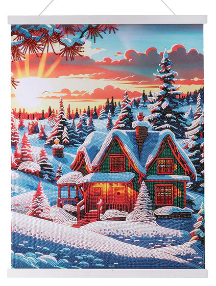 Crystal Art - Scroll Kit: Winter Sunset