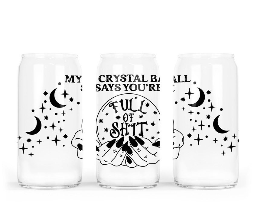 Crystal Ball Glass Can with Bamboo Lid