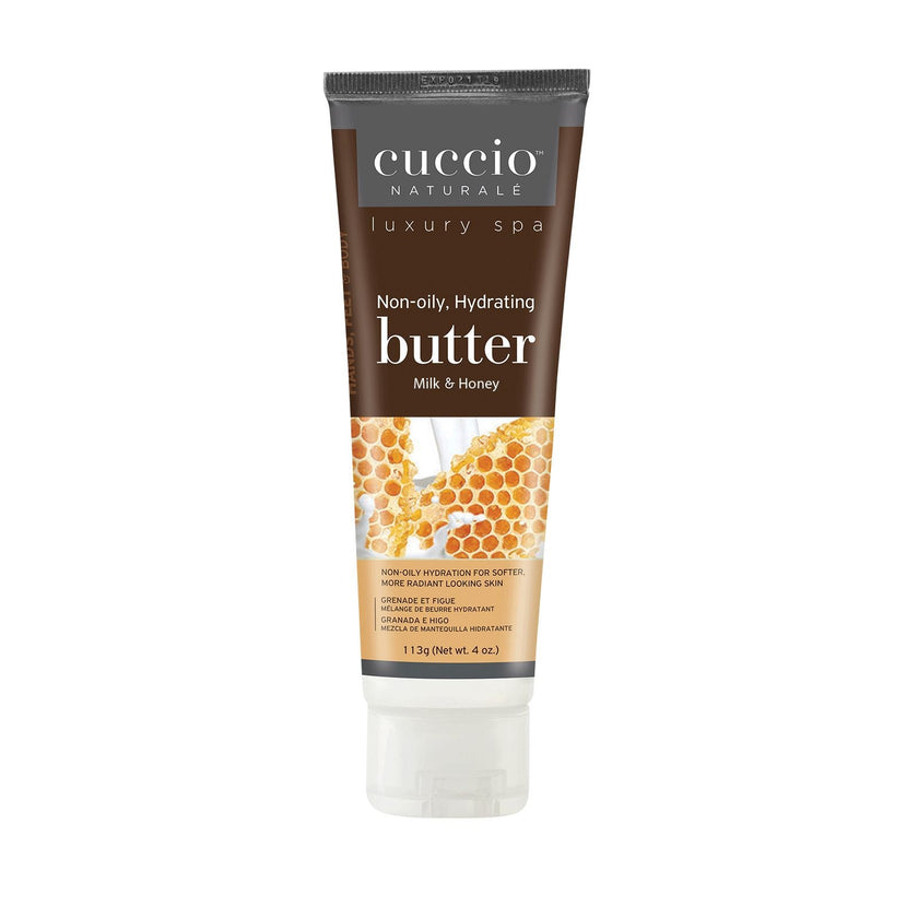 Cuccio - Beurre corporel lait et miel, tube de 4 oz