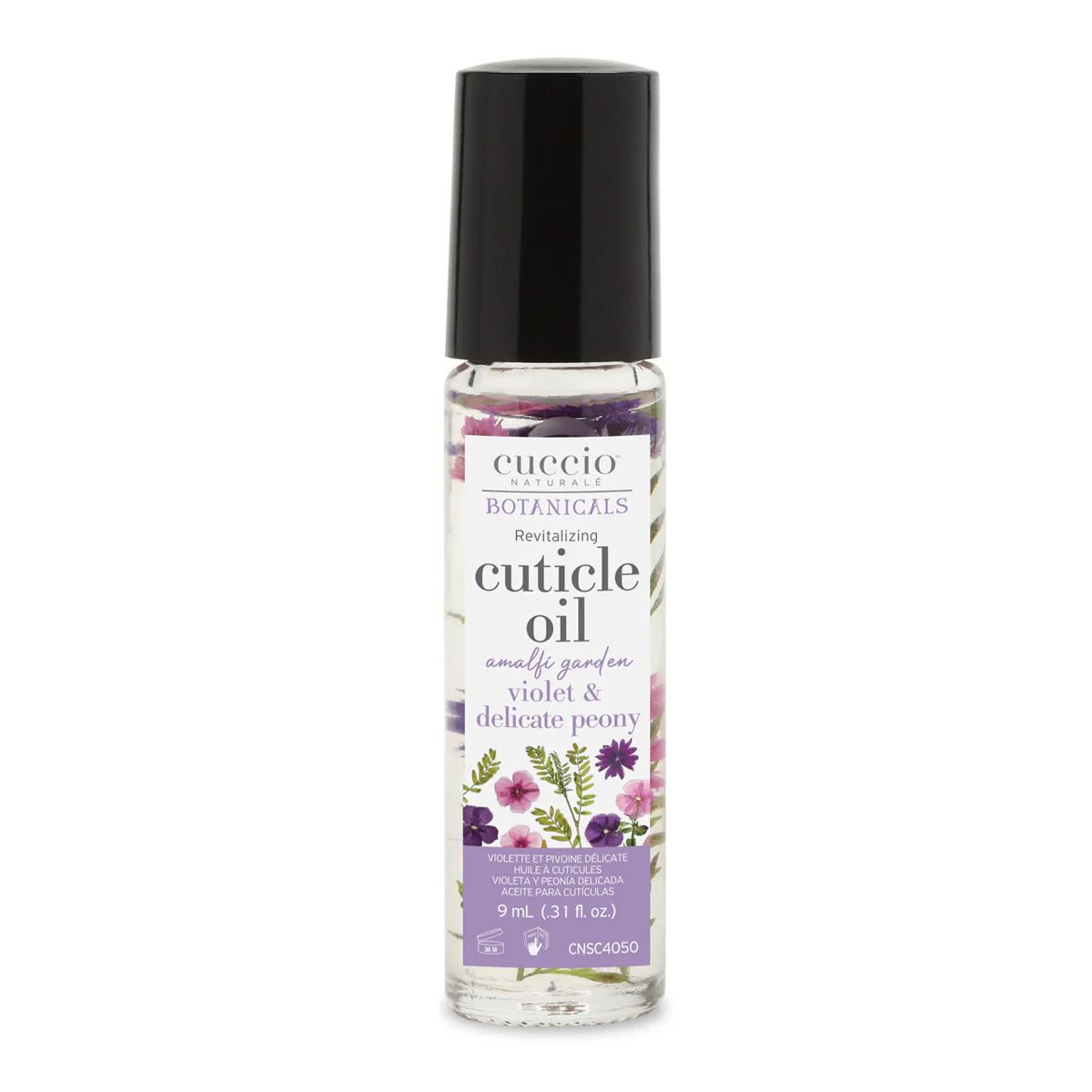 Cuccio - Botanicals Roll-On Cuticle Oil Violet & Delicate Peony 9 ml
