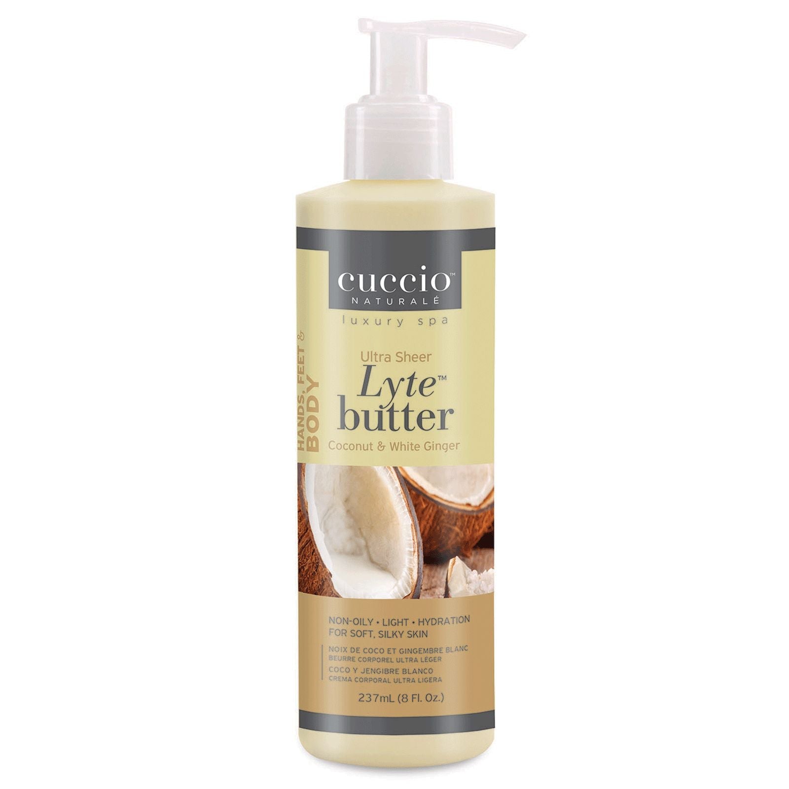 Cuccio - Lyte Ultra Sheer Coconut & White Ginger 8 Oz