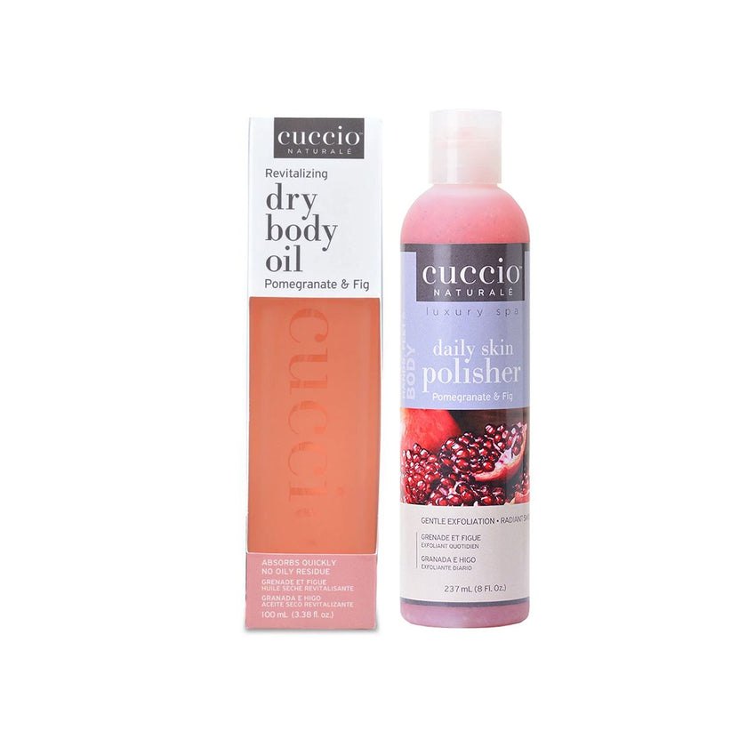 Cuccio - Polisher Pomegranate 8Oz + Dry Body Oil 100Ml