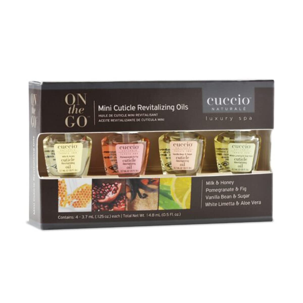 Cuccio - Huile Revitalisante pour Cuticules - Mini - Lot de 4 x 0.125oz