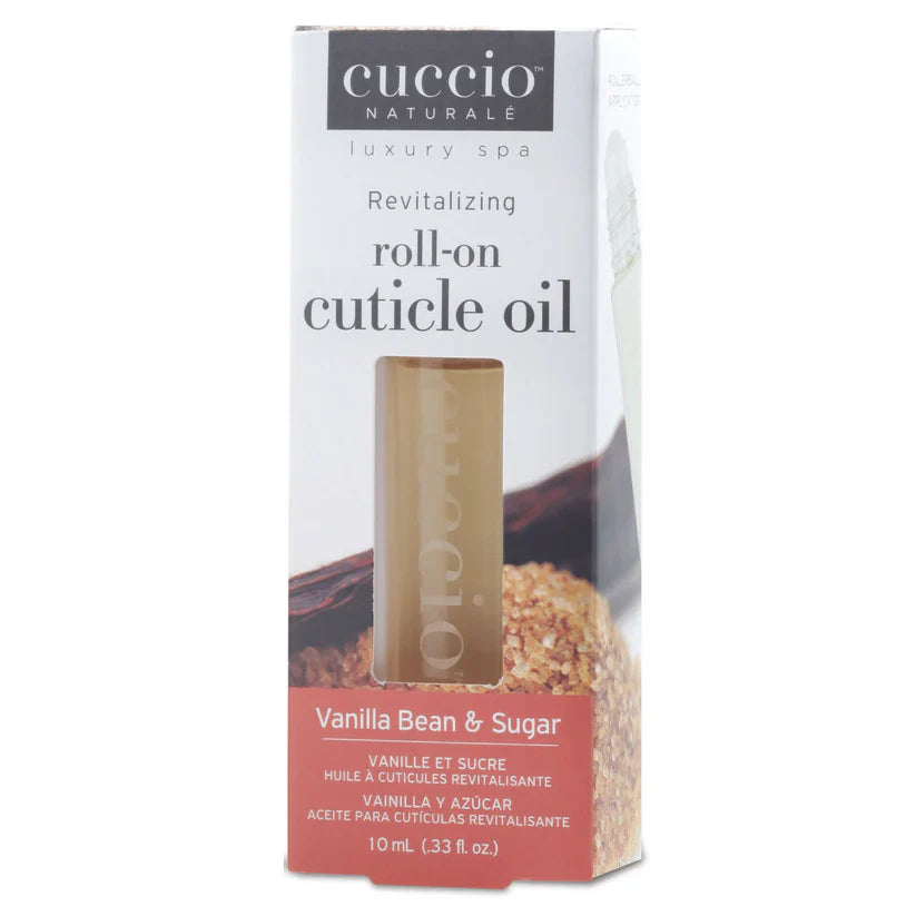 Cuccio - Huile pour cuticules Roll-On, Vanille, Fève et Sucre 10 ml