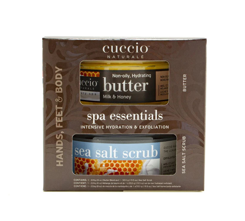 Cuccio - Spa Butter Essentials Kit Milk & Honey 19.5oz butter & 19.5oz scrub