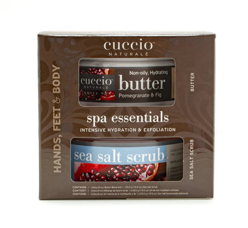 Cuccio - Spa Butter Essentials Kit Pomegranat & Fig 19.5oz butter & 19.5oz scrub