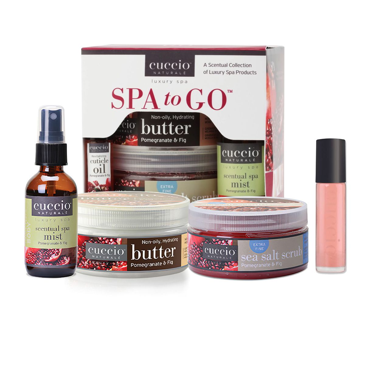 Cuccio - Spa To Go Pomegranate & Fig (huile revitalisante pour cuticules en roll-on) +