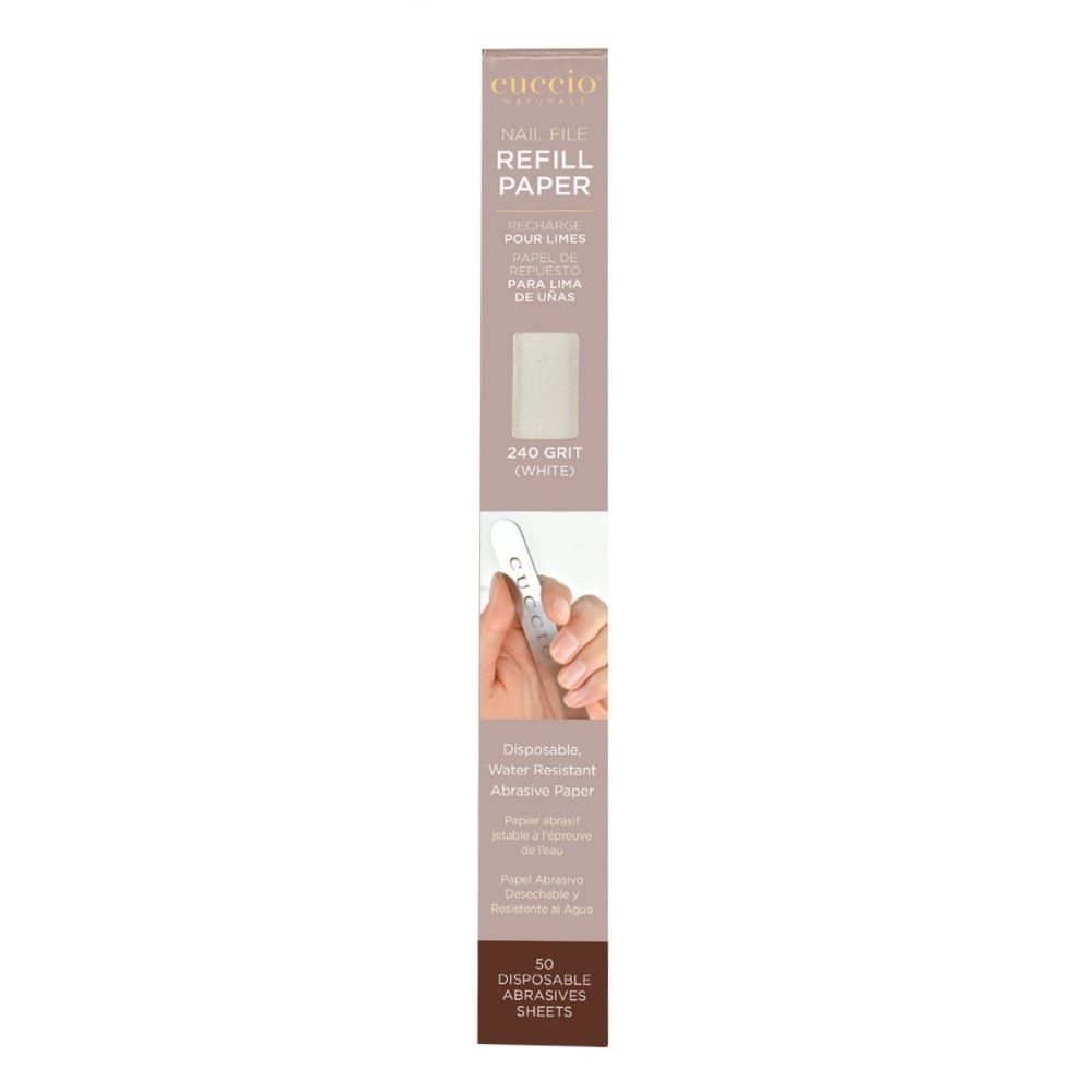 Cuccio - White 240 grit Stainless Steel Nail File Refill 50 Units