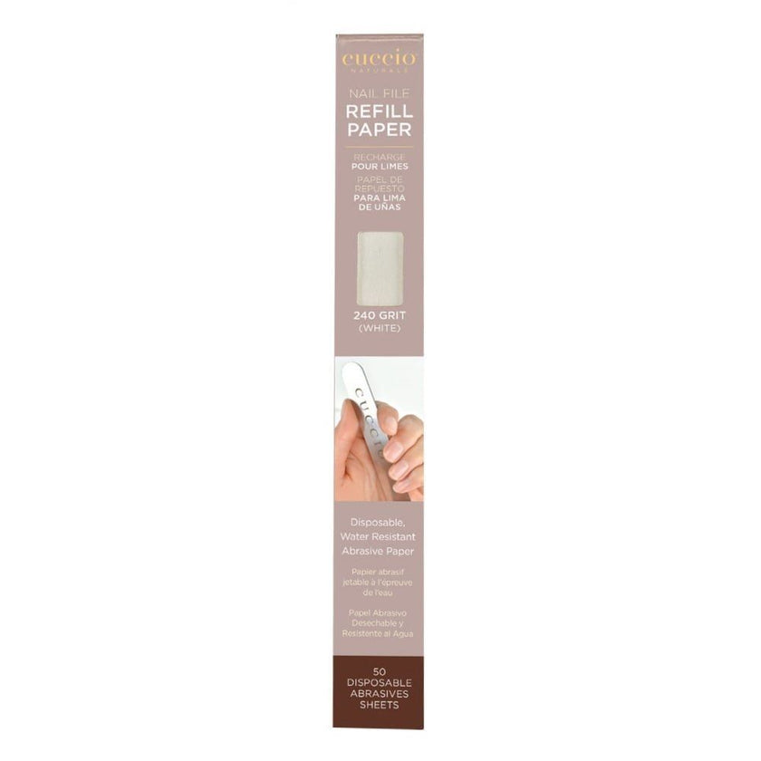 Cuccio - White 240 grit Stainless Steel Nail File Refill 50 Units