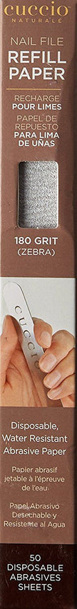 Cuccio - Zebra 180 grit Stainless Steel Nail File Refill 50 Units