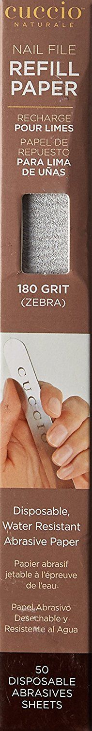 Cuccio - Zebra 180 grit Stainless Steel Nail File Refill 50 Units