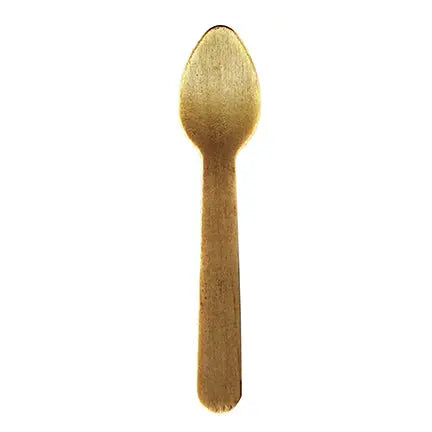 Cuillères à dessert en bois – Lot de 50 unités écologiques
