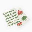 Cuisipro - All Purpose Eco-Cloth, SM 20x17cm Grn Triangle/Watermelon 2pk