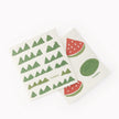 Cuisipro - All Purpose Eco-Cloth, SM 20x17cm Grn Triangle/Watermelon 2pk