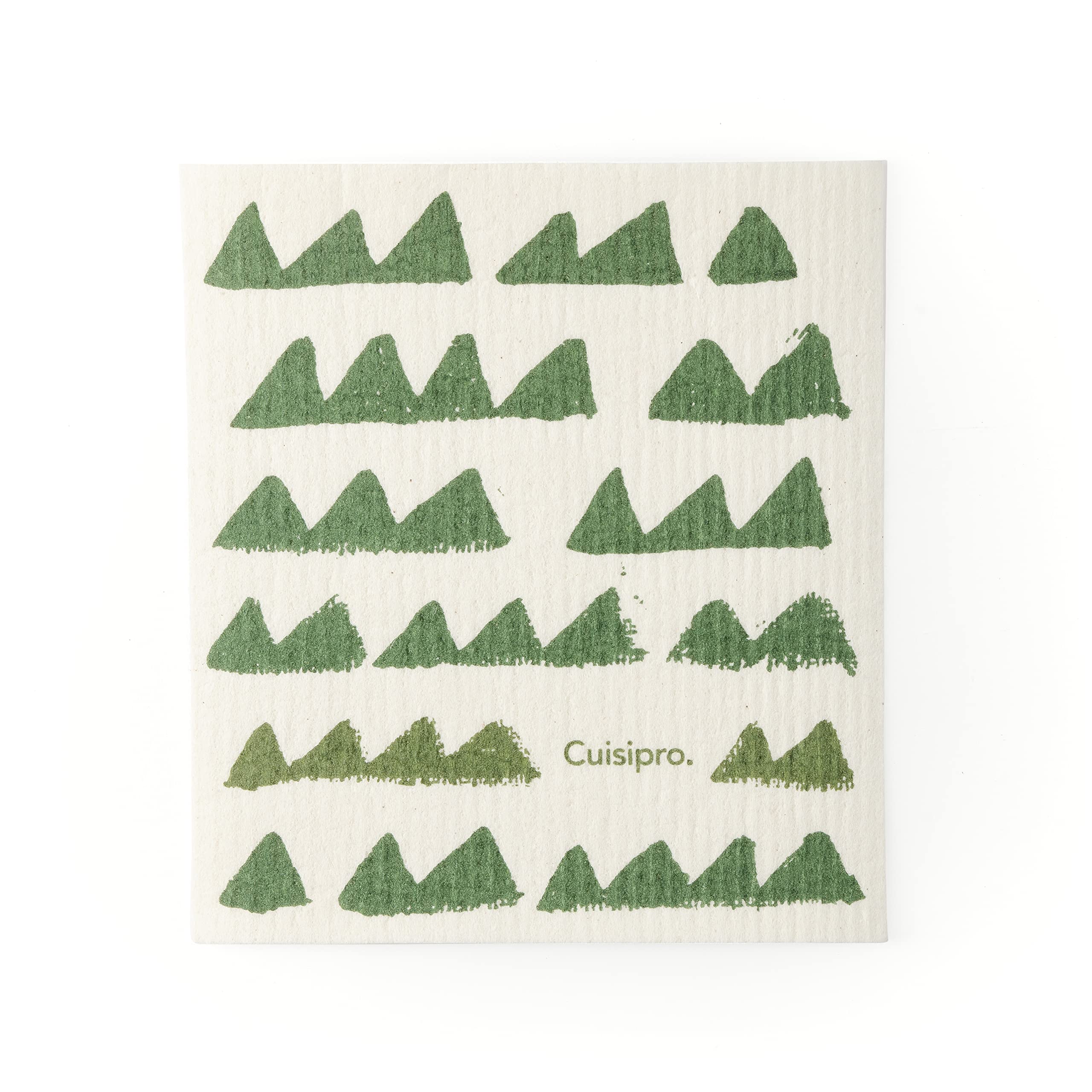 Cuisipro - All Purpose Eco-Cloth, SM 20x17cm Grn Triangle/Watermelon 2pk