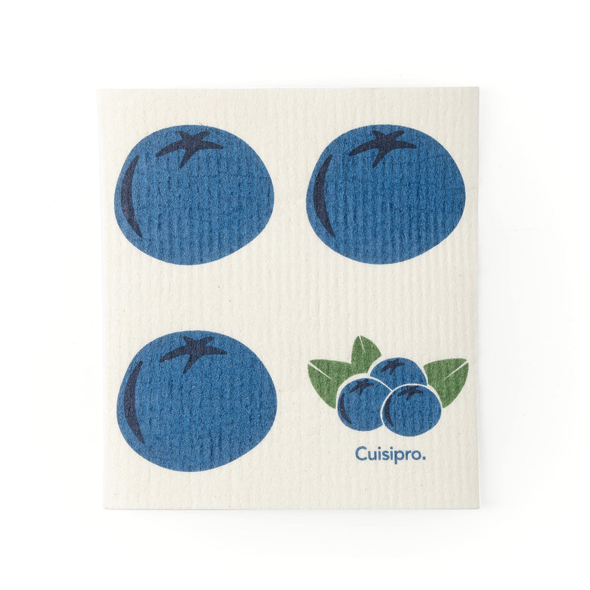Cuisipro - All Purpose Eco-Cloth, SM 20x17x0.2cm Blue Dots/Blueberry 2pk