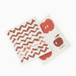 Cuisipro - All Purpose Eco-Cloth, SM 20x17x0.2cm Red ZigZag/Apple 2pk