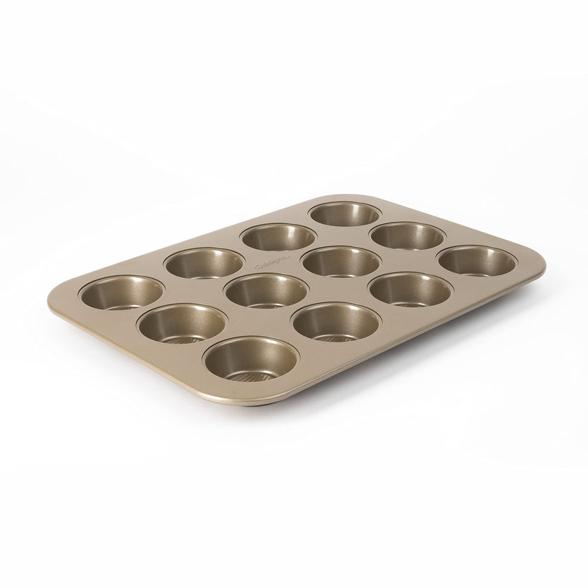 Cuisipro - Bakeware, Muffin Tray, 12 Cup 40x28.3x2.8cm carbon Carbon Steel