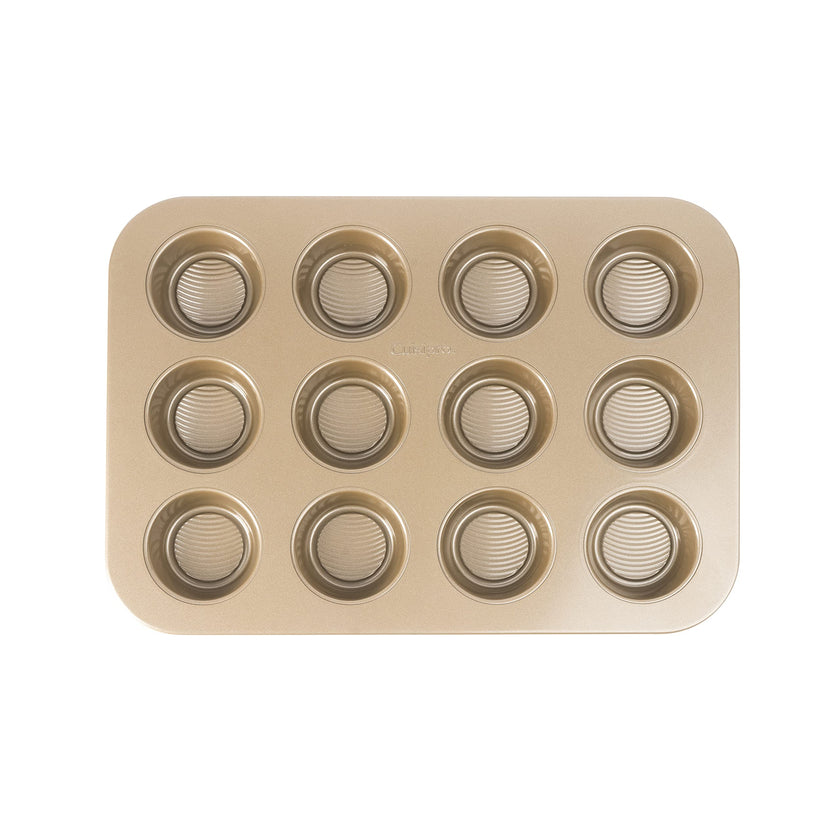Cuisipro - Bakeware, Muffin Tray, 12 Cup 40x28.3x2.8cm carbon Carbon Steel