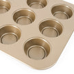 Cuisipro - Bakeware, Muffin Tray, 12 Cup 40x28.3x2.8cm carbon Carbon Steel