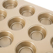 Cuisipro - Bakeware, Muffin Tray, 12 Cup 40x28.3x2.8cm carbon Carbon Steel