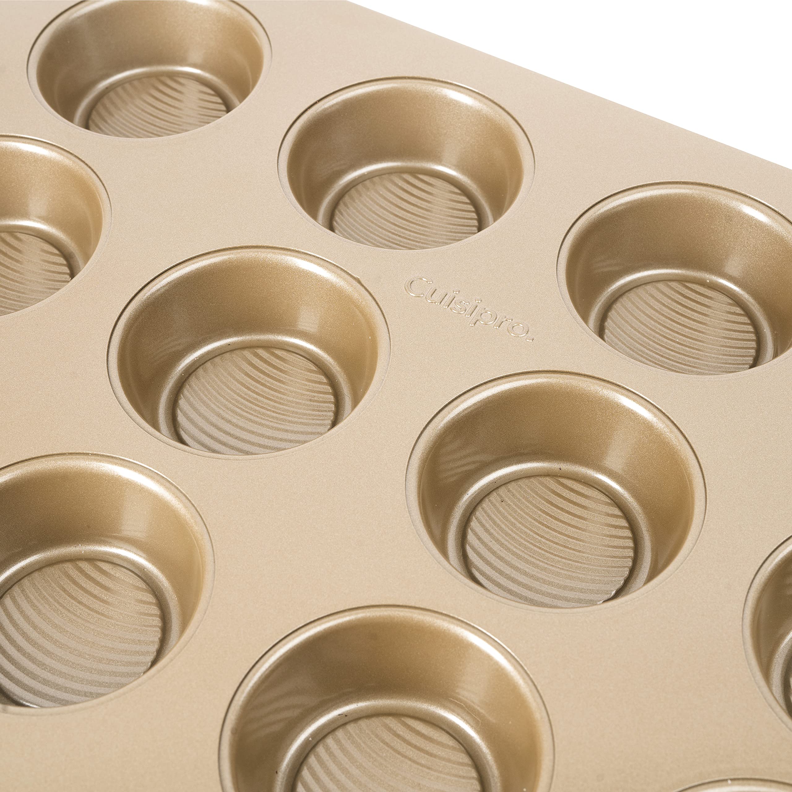 Cuisipro - Bakeware, Muffin Tray, 12 Cup 40x28.3x2.8cm carbon Carbon Steel