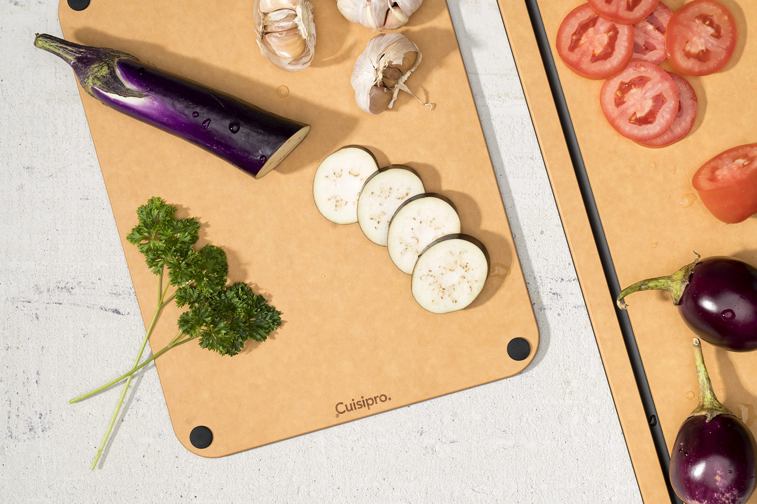 Cuisipro - Fibre Wood Board w/Silicon feet 30.5x22.9x0.6cm,Natural