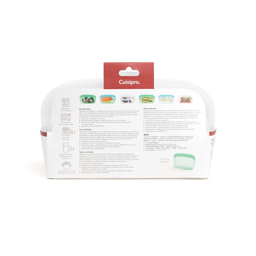 Cuisipro - Reusable Bags Stand Up 1000ml Clear