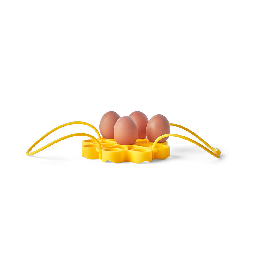 Cuisipro - Silicone Egg Rack, Yellow 6.25x6.25x0.75