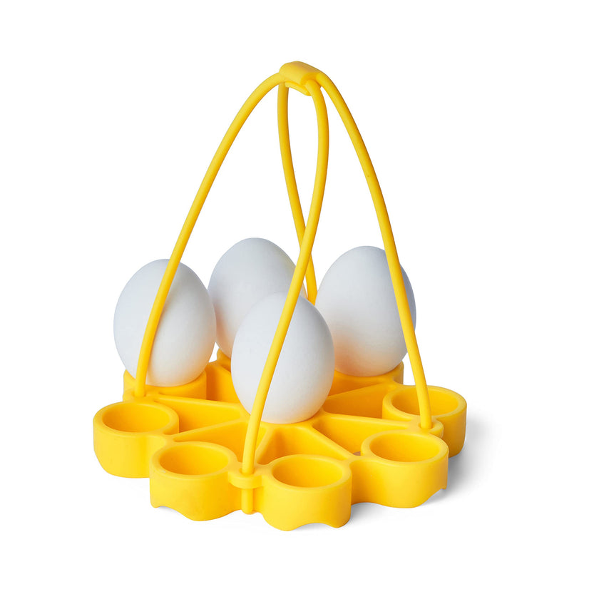 Cuisipro - Silicone Egg Rack, Yellow 6.25x6.25x0.75