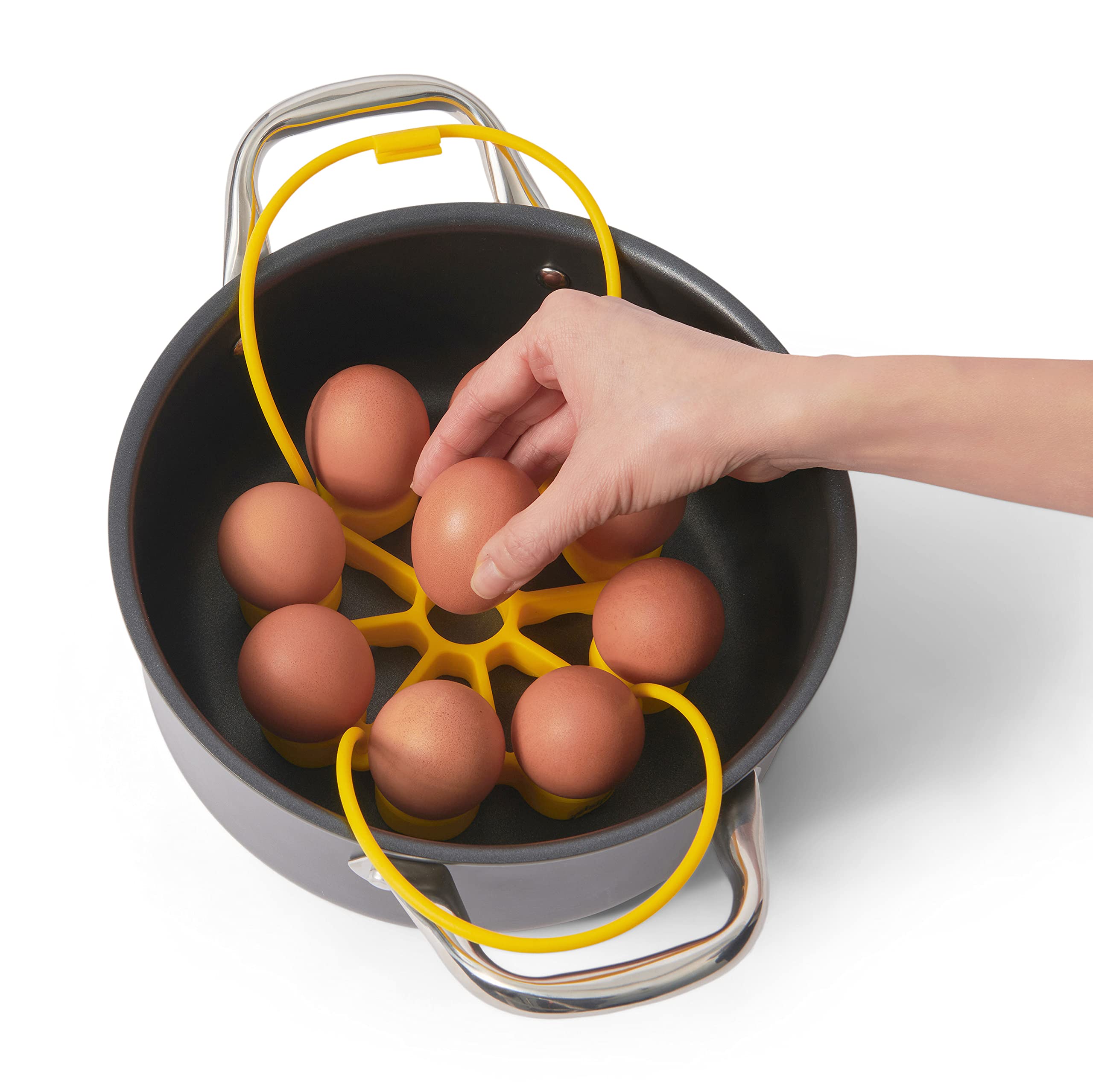 Cuisipro - Silicone Egg Rack, Yellow 6.25x6.25x0.75