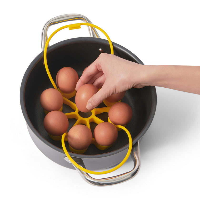 Cuisipro - Silicone Egg Rack, Yellow 6.25x6.25x0.75